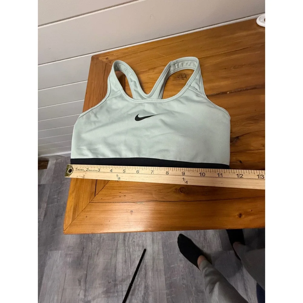 Nike Dri Fit Light Mint Green Black Racerback Sports Bra Women's‎ Size S
